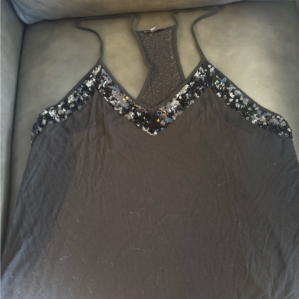 Express black Backless Embellished Camisole